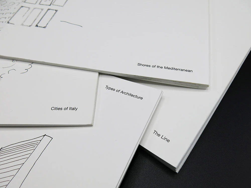 Saul Steinberg - 4 Leporellos: The Line / Types of Architecture / Shores of the Mediterranean / Cities of Italy (Rare) - Image 8